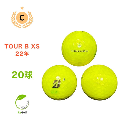 【中古】 ロストボール ブリヂストン ツアーB TOUR B XS イエロー 2022年モデル 20球 Cランク ゴルフボール リゴルフ
